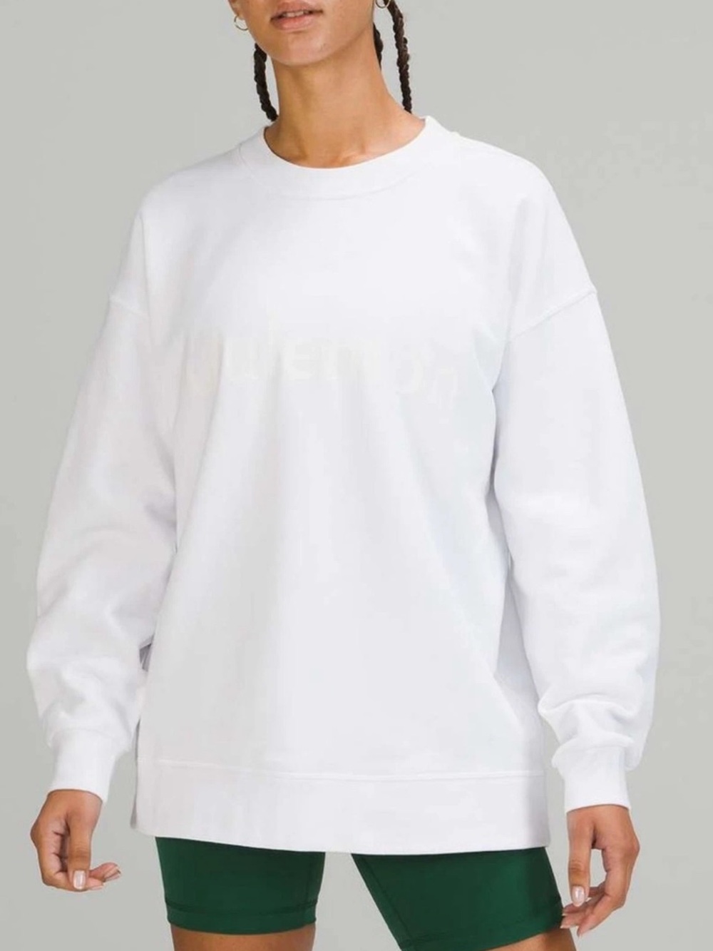 Lululemon Women’s Size 18 White Perfectly Oversized Crewneck Pullover Sweatshirt